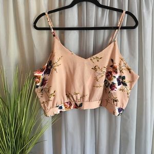 Floral cropped cami